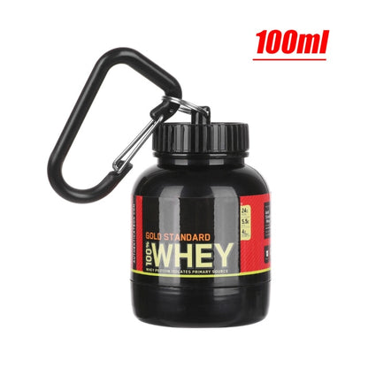 Mini Protein Powder Bottles with Keychain